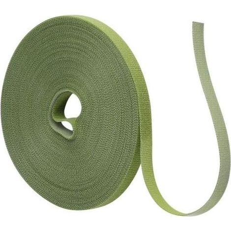 Attaches pour plantes de jardin, 20 m, ruban de fixation réutilisable, auto-agrippant, pour plantes grimpantes (vert gazon) (1/5)