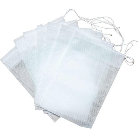 200 sachets de thé vides thermoscellables avec filtre, pour thé en vrac aux herbes et poivre, 5 x 7 cm. (1/2)
