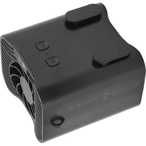 Tragbarer USB-Ventilator mit integriertem Akku, 3 Geschwindigkeitsstufen, LED-Notlicht, Nackenventilator und Notladegerät (1/5)