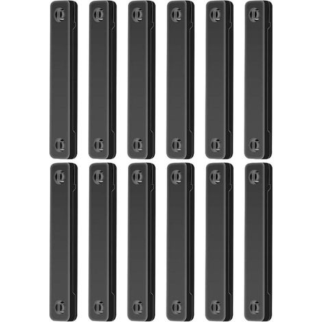 12er Set schwarze magnetische Befestigungen für Mückengitter – bohrfreie Halteklemmen, ideal für Fensterbeschläge und die Nutzung in Wohnungen und Haushalten (1/5)