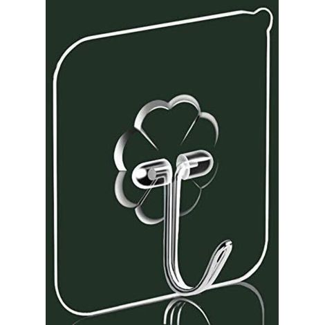 Lot de 10 crochets muraux à ventouses transparentes et résistantes, adaptés aux cuisines et salles de bains, dimensions 66 cm (lot de 10) (1/5)