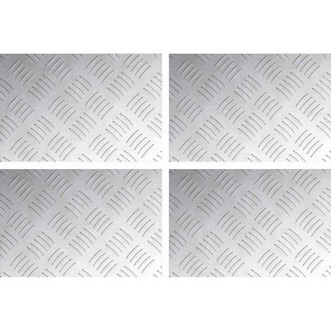 Nez de marche Rectangulaire 4 pcs Argenté 30 x 20 cm Aluminium (1/5)
