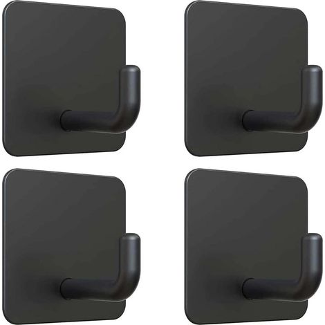 Acier inoxydable 90 degrés hook 2 pièces Noir sans diamant (1/5)