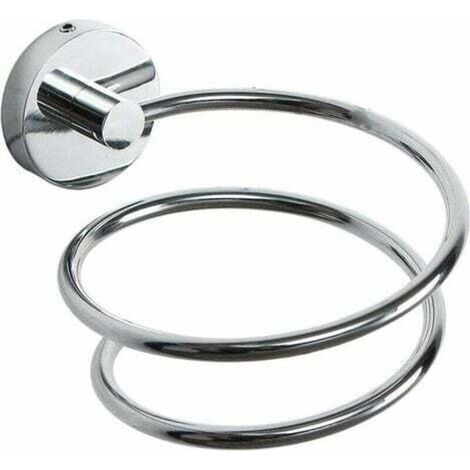 Wall-Mounted Hair Dryer Holder, Hair Dryer Storage/Stand in 304 Stainless Steel, Bathroom Accessories (1/5)