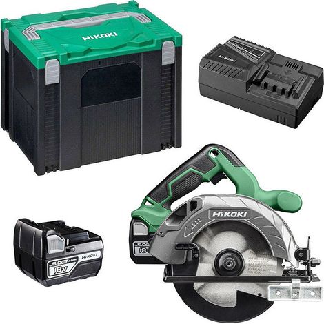 Sierra circular 18V HKOKI C1806DAWRZ 2 x 5,0Ah Ø 165mm 57mm (1/3)