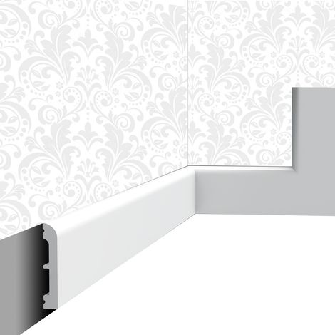 Plinthe décorative Cimaises et Plus P07 - 8x1,9x200cm (h x p x L ) - moulure déc
