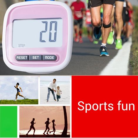 Einfacher Schrittzähler mit LCD-Display, 3D-Schrittzähler, Lauf- und Gehpasszähler mit Clip (1/5)
