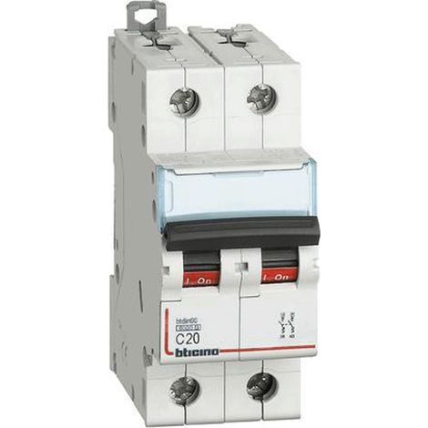 BTicino FN82C20 Disjoncteur magnétothermique C20 2P 2M 6kA
