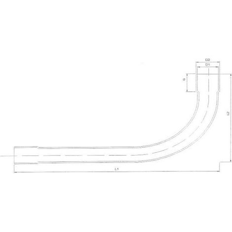 Raccord coude pvc elektroplast zk 28 angle 90 degrés (1/2)