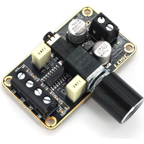 Carte d'amplificateur audio, mini-amplificateur 5W + 5W PAM8406 DC 5V stéréo numérique, module d'amplification double canal classe D 2.0 pour système audio DIY