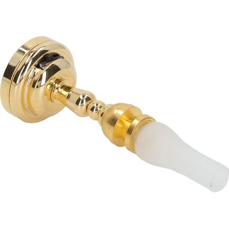 Puppenhaus-Tischlampe, Maßstab 1:12, aus Metall, LED, realistische Retro-Minilampe mit mattiertem Schirm zur Dekoration. (1/5)