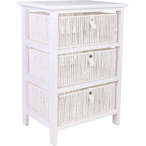 Cajonera de madera blanca 40x29x58h cm (1/5)