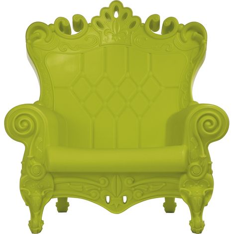 Queen of Love  Verde lime  poltrona design originale Slide colorata moderna barocca regina