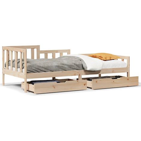 Maison Exclusive - Sofá cama con cajones madera maciza de pino 80 (1/5)