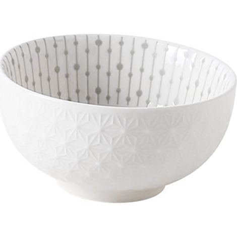 Bol à soupe, 11,4 cm (4,5 pouces), petit bol en céramique avec motif en relief et couleur sous émail, style minimaliste, facile à nettoyer, bol de service pour la cuisine et la maison. (1/5)