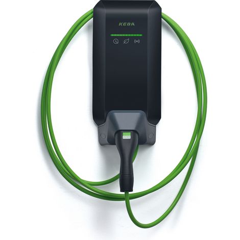 KEBA KC P40 Pro black 22kW, Câble de 6 mètres, sans MID, WLAN/RFID/ME 131.744