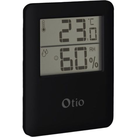 Thermometer / Hygrometer Magnetisch Schwarz
