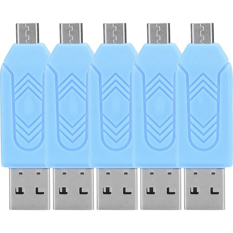 Stück OTG USB 2.0 Kartenleser für Android, Xiaomi, Handy und Computer (Blau) (1/5)