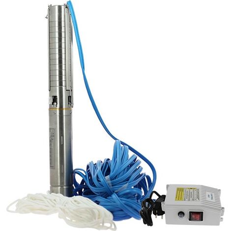Pompe immergée 1,1 kW – Hauteur de refoulement 40 m – Acier inox AISI 304 – Eaux claires – 4'' de diamètre