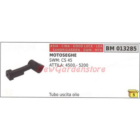 Tubo de vaciado de aceite ASIA para motosierra SWM CS 45 ATTILA 4500 5200 013285