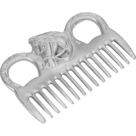 Peigne portable en métal pour crin de cheval, technologie de polissage, nettoyage et ouverture des nœuds (1/5)