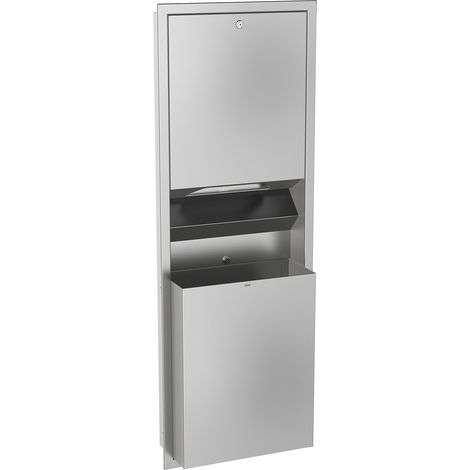 KWC AR Papier-Abfall-Kombi, RODAN, Edst.,  408x1145x169 mm, Unterputz, ca. 23 l