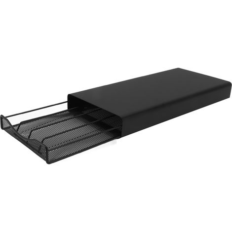 Tiroir de rangement pour dosettes de café, capacité 40 capsules, pour la maison, un café ou un bureau, noir