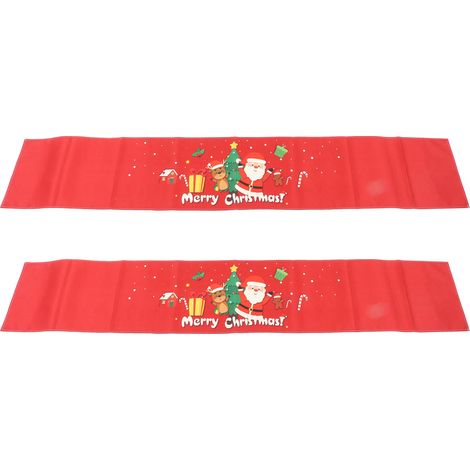2-teiliges Set Weihnachtstischdecken im schlichten, modischen Landhausstil, waschbar, Tischdekoration (1/5)
