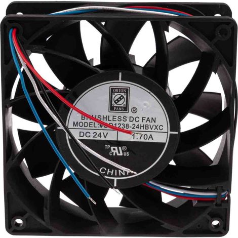 Ventilateur axial RS PRO 24 V dc, 383.9m³/h, 120 x 120 x 38mm, 40.8W ( Prix pour 1 ) (1/3)