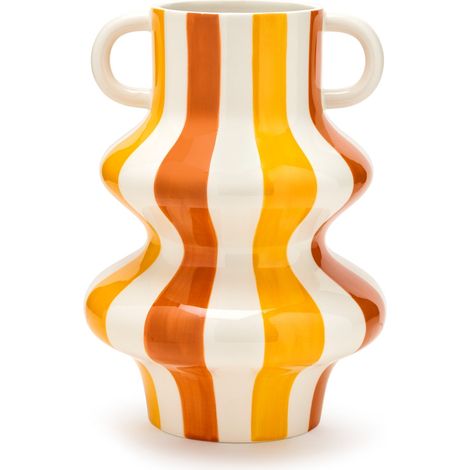 Fade Vaso Gioia 20 x 28 Cm Arancione Bianco