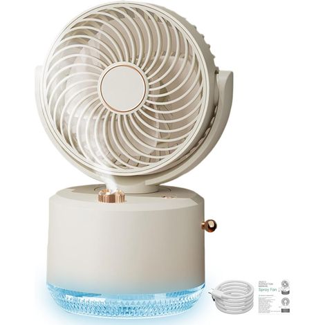 JSSEVN - Ventilador portátil, ventilador de bolsillo, ventilador recargable con luz, artículos de viaje multifuncionales, pequeño enfriador de aire para el hogar. (1/5)
