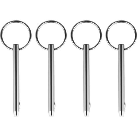 Goupilles à Dégagement Rapide, 4 Pcs Broches à Dégagement Marin en Acier Inoxydable 316, Diamètre 6,3 mm, Goupilles Supérieures à Ressort pour Bateaux Bimini
