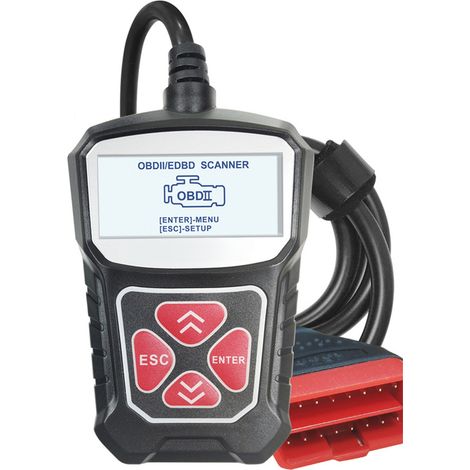Tragbares Motorfehlercode-Lesegerät mit 7 Sprachen, schnell reagierendem LCD-Bildschirm und rutschfestem Design für die Fahrzeugdiagnose.