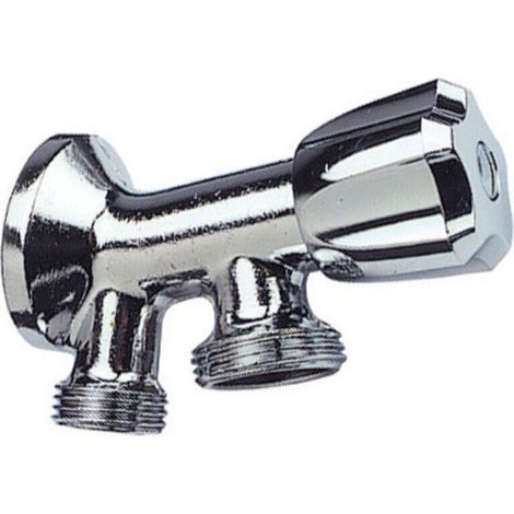 Robinet À Deux Sorties Pour Machine À Laver, Incliné, Raccord Mâle 3/4 Pouces (20/27 mm), Compatible Eau Froide Et Chaude (1/5)