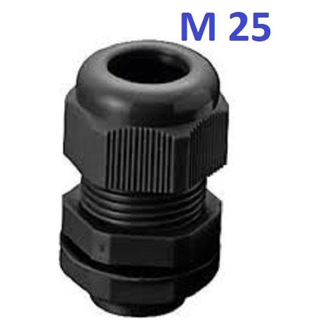 Presse étoupe NOIR M12 - M16 - M20 - M25  -   Lot de 5 ou 10 ou 20 ou 50 pièces  Quantités: Lot de 20 pièces - Presse Etoupe: Presse Etoupe M25
