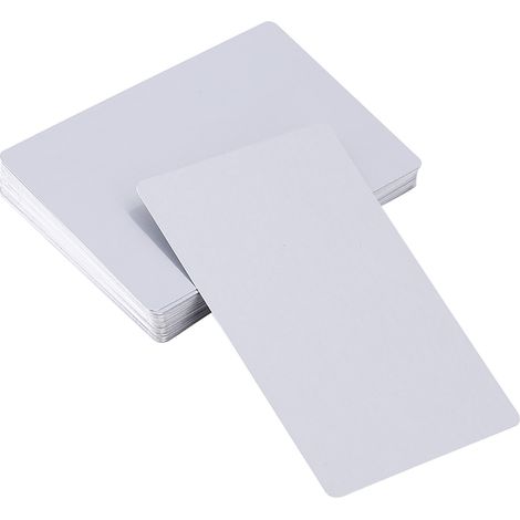 Personalisierbare Visitenkarten aus Metall, 50 Stück, laserbeschichtetes Aluminium (86 x 54 mm), elegantes, professionelles Silber (1/5)
