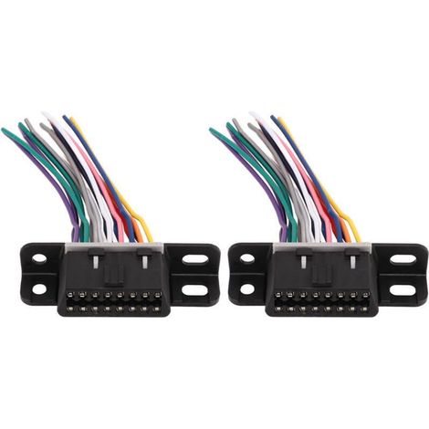 OBD2 16-poliger weiblicher Diagnosestecker, 2 Stück, universeller Kfz-Stecker, passend für die meisten Fahrzeuge. (1/4)