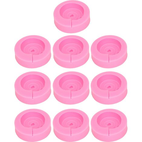 Stampo in silicone per biscotti, 10 pezzi, decorazione fai da te per torte, stampo per fondente e cioccolato per la cottura, rosa (1/5)