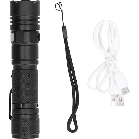 T6 Portable LED Flashlight Mini USB Charging Ultra Bright Flashlight for Outdoor Lighting (1/5)