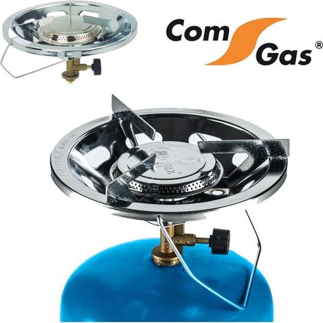 comgas camping fogon hornillo 22 cm a bombona azul con asa con grifo  k-636