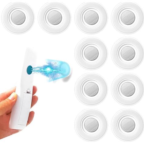 10 Pièces Support De TÉLÉCommande MagnÉTique AmÉLiorÉ, Support De TÉLÉCommande Auto-AdhÉSif À Double Aimant, sans Perçage, Universel pour TÉLÉCommande TV/Climatiseur/Ventilateur (Noir)