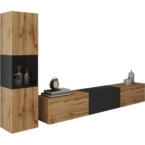 Conjunto de salón Sarasota 192, Roble wotan + Grafito (1/5)