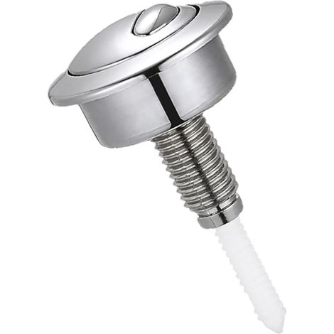 1 pièce Bouton de chasse d’eau double pour chasse d’eau de WC - Bouton poussoir pour réservoir d’eau - Bouton-poussoir pour cuvette de chasse d’eau - Bouton de remplacement pour chasse d’eau (Argent) (1/5)