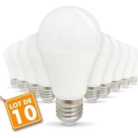 Bardusch-Lot de 10 ampoules LED E27 12W 6500K blanc neutre (1/4)