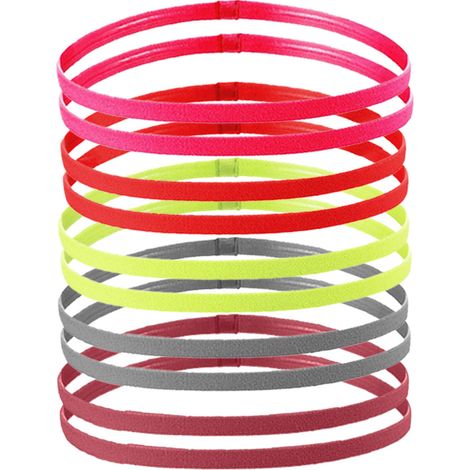 Bandeau De Sport Élastique Anti-Dérapant Avec Prise En Silicone Pour Yoga Et Course Lot De 10 (1/5)