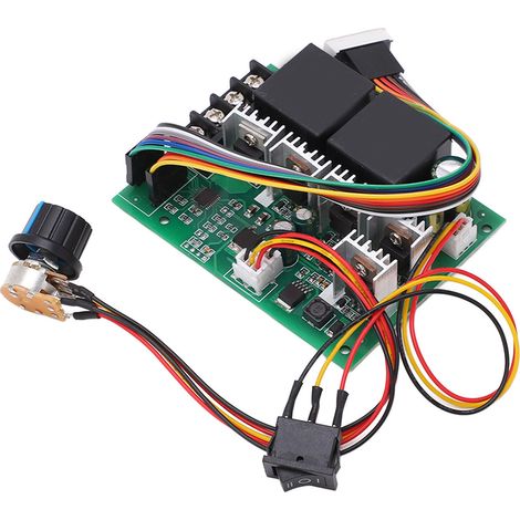 Contrôleur de vitesse moteur DC 12-24V 60A, affichage numérique, variateur avec potentiomètre, interrupteur sens horaire/antihoraire. (1/5)