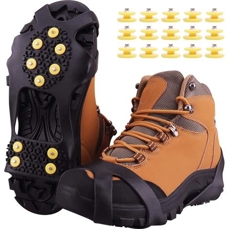 Spikes für Schuhe, Schuhspikes, Schuhkrallen Steigeisen für Schuhe im Winter M  36-40 Meter