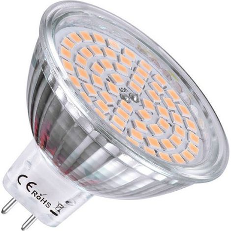 Lot de 6 Ampoule LED MR16 GU5.3, 3W 12V 500lm, Blanc froid 6000K, Non dimmable, Intérieur Camping-car (1/4)