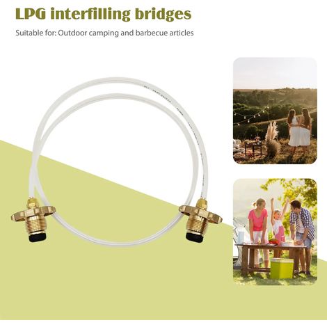 Pont de remplissage mutuel de gaz liquéfié, connexion directe pour bouteilles de GPL, pont de gonflage mutuel, accessoires pratiques pour réchauds d'extérieur, réchauds portables