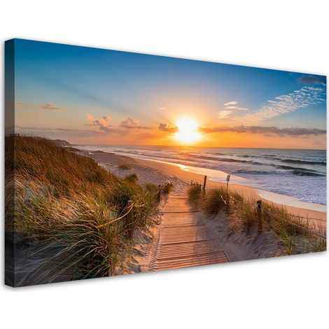 Tableau déco Coucher de soleil sur la plage Paysage 80x40 (1/5)